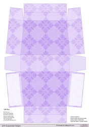 Purple Floral pattern Gift box