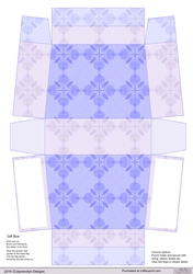 Purple 2 Floral pattern Gift box