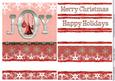 Christmas Joy with Baubles and Snowflakes