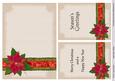 Poinsettia on Ribbon and Brown Paper