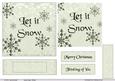 Let It Snow in Grey Snowflakes