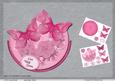 Pink Flowers and Butterflies Rocker Card