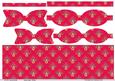 Christmas Robin Paper Bows and Dark Pink Background Paper