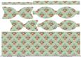 Christmas Robin Paper Bows and Pale Green Background Paper