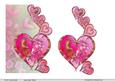 Linked Hearts and Florals in Pinks