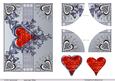 Decorative Heart-corner Layers - Red & Blues