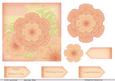 Vintage Soft Orange Floral Topper