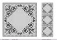 Floral Corner Card Blanks-monochrome