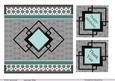 Art Decoco Card Front Black Monotones and Teal