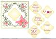Corner Floral Design with Pink Butterflies 3