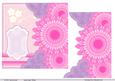 6.75 Stylised Pink and Purple Flower Design