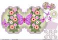 Flowers and Butterflies -shaped Card 3