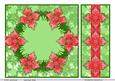Rred Stylised Flowers on Holly Background Design Paper