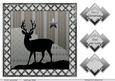 Deer in Silhouette in Soft Tone Background-2