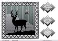Deer in Silhouette in a Soft Tone Background-3