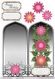 Arch Shaped Dl Card- Pink Flowers