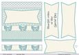 50s Style Card in Blue and Cream