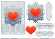 Decorative Framed Heart-3 Purples
