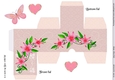 6cm sq Floral box in Pinks
