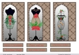 Christmas decorated manniquin card fronts
