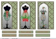Christmas decorated manniquin card fronts