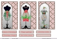 Christmas decorated manniquin card fronts
