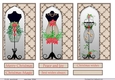 Christmas decorated manniquin card fronts