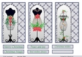 Christmas decorated manniquin card fronts