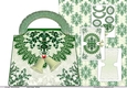 Snowflakes and holly - Bag Shaped card