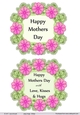 Mothers Day floral sentiments - Pink flowers