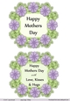 Mothers Day floral sentiments - Purple flowers