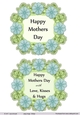 Mothers Day floral sentiments -Blue  flowers