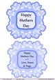 Mothers Day floral sentiments -Blue