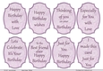 Birthday sentiments 2 -magenta pink floral