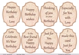 Birthday sentiments 4 - Pale Orange floral