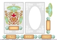 Floral swirls, heart and butterflies 2