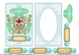Floral swirls, heart and butterflies 3