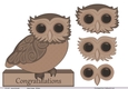 Owl decoupage with Congratulations 2