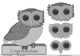 Owl decoupage with Congratulations 4