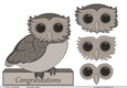 Owl decoupage with Congratulations 6
