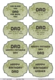 Fathers Day and Birthday sentiments in green