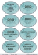 Fathers Day and Birthday sentiments in Blue