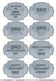Fathers Day and Birthday sentiments in BlueGrey