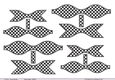 Paper Bows Black & White Polka Dots -