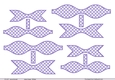 Paper Bows Purple & White Polka Dots -