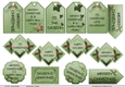 Holly and Ivy Christmas tags with Sentiments 2B