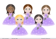 Flower Girls in purple