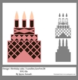 Birthday 3 Tier cake Topper D1, GeoFret layer, Kit 2B