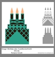 Birthday 3 Tier cake Topper D1, GeoFret layer, Kit 2C