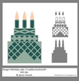 Birthday 3 Tier cake Topper D1, GeoFret layer, Kit 2D